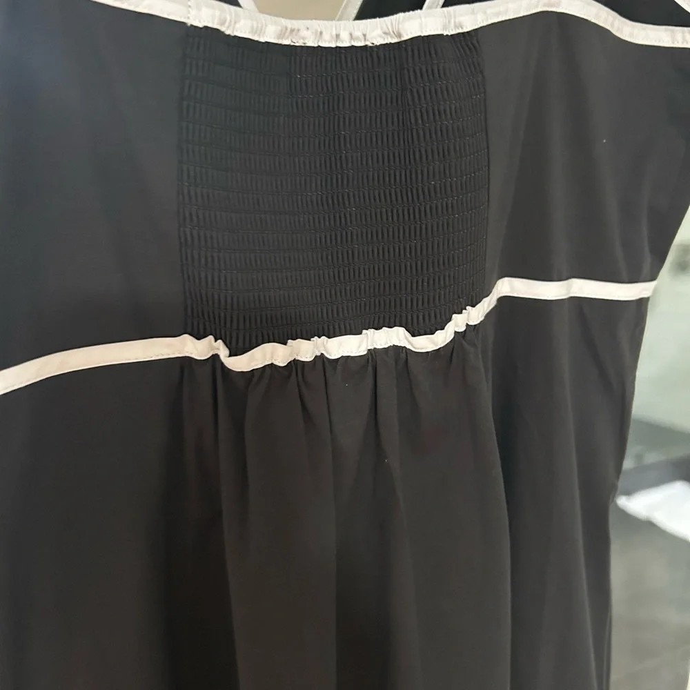 Rails Jessa Cutout Maxi Dress Adjustable Straps Contrast Trim Black White M NWT - Picture 10 of 11